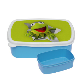 Kermit the frog, ΜΠΛΕ παιδικό δοχείο φαγητού (lunchbox) πλαστικό (BPA-FREE) Lunch Βox M18 x Π13 x Υ6cm