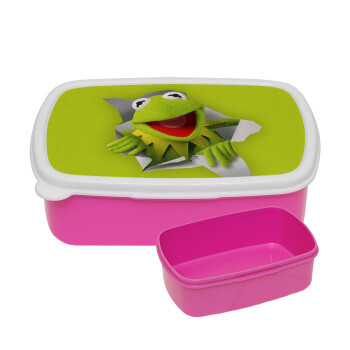 Kermit the frog, ΡΟΖ παιδικό δοχείο φαγητού (lunchbox) πλαστικό (BPA-FREE) Lunch Βox M18 x Π13 x Υ6cm