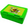 Kermit the frog, Παιδικό δοχείο κολατσιού ΠΡΑΣΙΝΟ 185x128x65mm (BPA free πλαστικό)