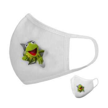 Kermit the frog, Μάσκα υφασμάτινη υψηλής άνεσης παιδική (Δώρο πλαστική θήκη)