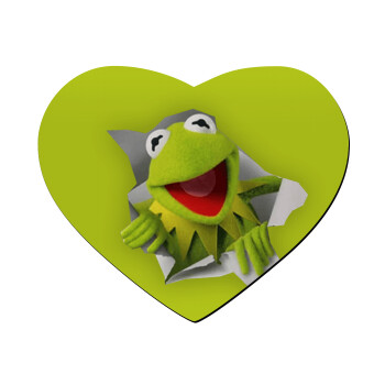 Kermit the frog, Mousepad heart 23x20cm