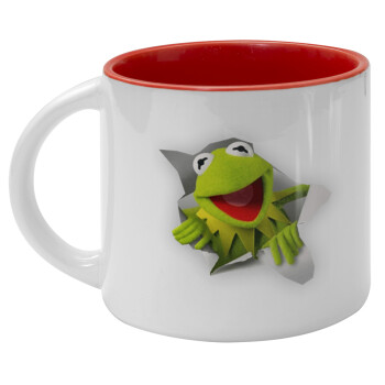 Kermit the frog, Κούπα κεραμική 400ml Λευκή/Κόκκινη