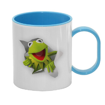 Kermit the frog, Κούπα (πλαστική) (BPA-FREE) Polymer Μπλε για παιδιά, 330ml