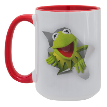 Kermit the frog, Κούπα Mega 15oz, κεραμική Κόκκινη, 450ml