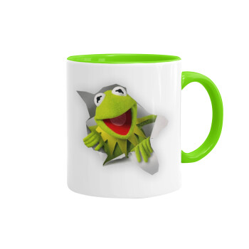 Kermit the frog, Mug colored light green, ceramic, 330ml