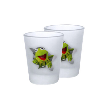 Kermit the frog, Σφηνοπότηρα γυάλινα 45ml του πάγου (2 τεμάχια)