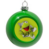 Green Christmas tree ornament bauble 8cm
