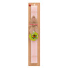 Easter Set, wooden keychain & scented flat Easter candle (30cm) (PINK)