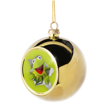 Kermit the frog, Χριστουγεννιάτικη μπάλα δένδρου Χρυσή 8cm