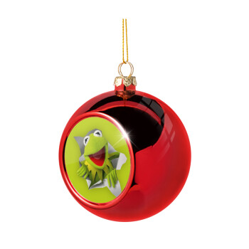 Kermit the frog, Christmas tree ball Red 8cm