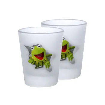 Kermit the frog, Σφηνοπότηρα γυάλινα 45ml του πάγου (2 τεμάχια)