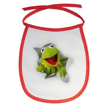 Kermit the frog, Σαλιάρα μωρού αλέκιαστη με κορδόνι Κόκκινη