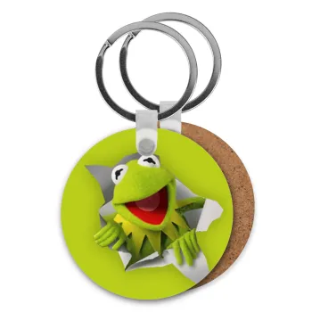 Kermit the frog, Μπρελόκ Ξύλινο στρογγυλό MDF Φ5cm