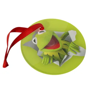 Kermit the frog, Christmas ornament glass 9cm