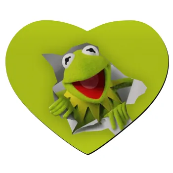 Kermit the frog, Mousepad καρδιά 23x20cm