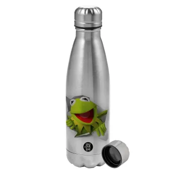 Kermit the frog, Metallic water bottle, stainless steel, 750ml