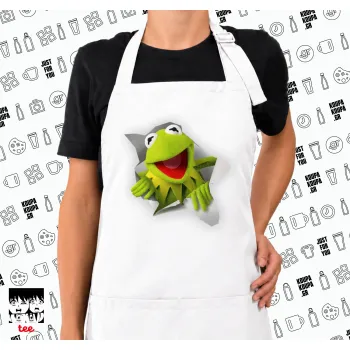 Kermit the frog, Ποδιά μακριά Σεφ ολόσωμη με τσέπες white (ΕΝΗΛΙΚΩΝ)