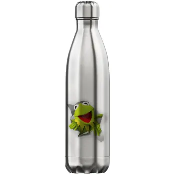 Kermit the frog, Μεταλλικό παγούρι θερμός Inox (Stainless steel), διπλού τοιχώματος, 750ml