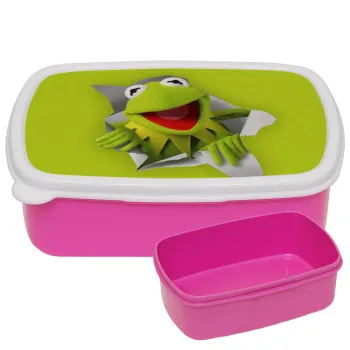 Kermit the frog, ΡΟΖ παιδικό δοχείο φαγητού (lunchbox) πλαστικό (BPA-FREE) Lunch Βox M18 x Π13 x Υ6cm