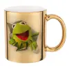 Mug ceramic, gold mirror, 330ml