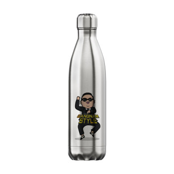 PSY - GANGNAM STYLE, Μεταλλικό παγούρι θερμός Inox (Stainless steel), διπλού τοιχώματος, 750ml