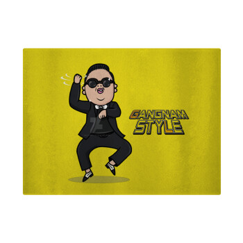PSY - GANGNAM STYLE, Επιφάνεια κοπής γυάλινη (38x28cm)