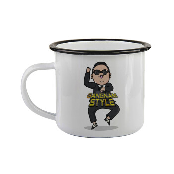 PSY - GANGNAM STYLE, Κούπα εμαγιέ με μαύρο χείλος 360ml