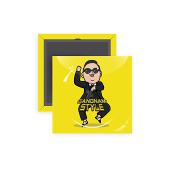 PSY - GANGNAM STYLE, Μαγνητάκι ψυγείου τετράγωνο διάστασης 5x5cm