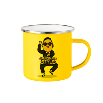 PSY - GANGNAM STYLE, Yellow Enamel Metallic Cup 360ml