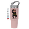 Pink color, 890ml (30oz) stainless Steel Tumbler with Handle