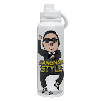 PSY - GANGNAM STYLE, 1L Stainless Steel Thermal Bottle with Phone Holder & Double Wall Insulation