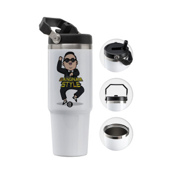 PSY - GANGNAM STYLE, 30oz stainless Steel Tumbler with Handle