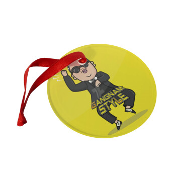 PSY - GANGNAM STYLE, Στολίδι Χριστουγεννιάτικο στολίδι γυάλινο 9cm