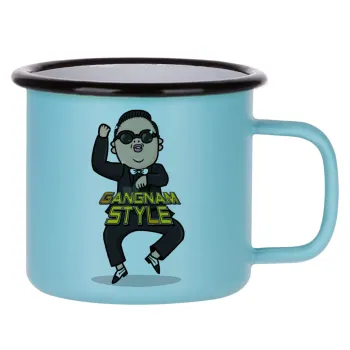 PSY - GANGNAM STYLE, Κούπα Μεταλλική εμαγιέ ΜΑΤ σιέλ 360ml