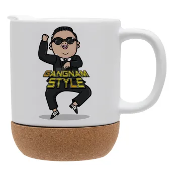 PSY - GANGNAM STYLE, Ceramic coffee mug Cork (MAT), 330ml