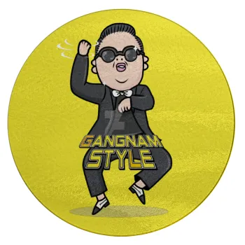PSY - GANGNAM STYLE, Επιφάνεια κοπής γυάλινη στρογγυλή (30cm)