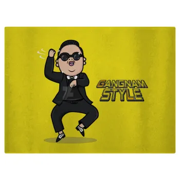 PSY - GANGNAM STYLE, Επιφάνεια κοπής γυάλινη (38x28cm)