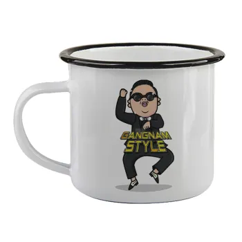 PSY - GANGNAM STYLE, Κούπα εμαγιέ με μαύρο χείλος 360ml