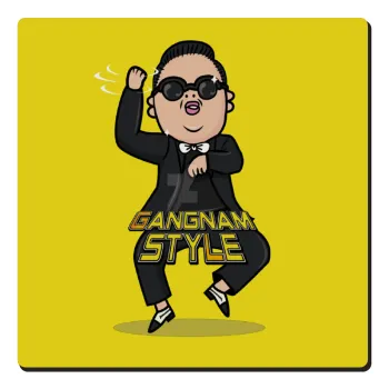 PSY - GANGNAM STYLE, Τετράγωνο μαγνητάκι ξύλινο 6x6cm