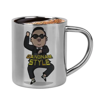 PSY - GANGNAM STYLE, Double-wall metal cup for espresso (220ml)