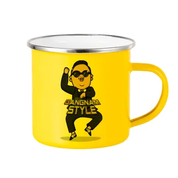 PSY - GANGNAM STYLE, Yellow Enamel Metallic Cup 360ml