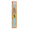 Easter Set, wooden keychain & aromatic flat Easter candle (30cm) (TURQUOISE)