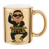 Mug ceramic, gold mirror, 330ml