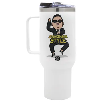 PSY - GANGNAM STYLE, Mega Tumbler με καπάκι, διπλού τοιχώματος (θερμό) 1,2L