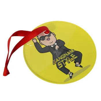 PSY - GANGNAM STYLE, Στολίδι Χριστουγεννιάτικο στολίδι γυάλινο 9cm