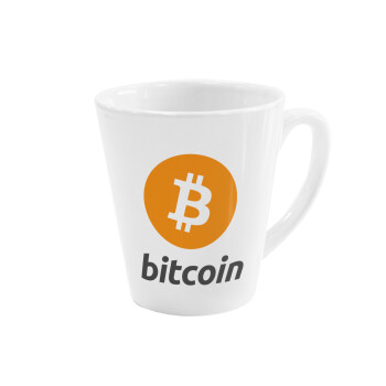 Bitcoin, Κούπα Latte Λευκή, κεραμική, 300ml