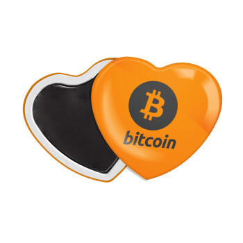 Bitcoin, Μαγνητάκι καρδιά (57x52mm)