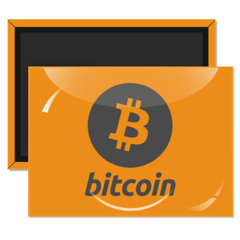 Bitcoin, Ορθογώνιο μαγνητάκι ψυγείου διάστασης 9x6cm