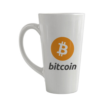 Bitcoin, Κούπα κωνική Latte Μεγάλη, κεραμική, 450ml