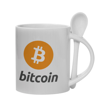 Bitcoin, Κούπα, κεραμική με κουταλάκι, 330ml (1 τεμάχιο)